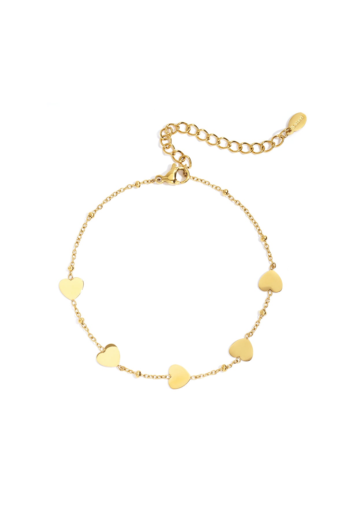 Stainless Steel Chain Bracelets Heart Casual Daily Simple Series Women's jewelry