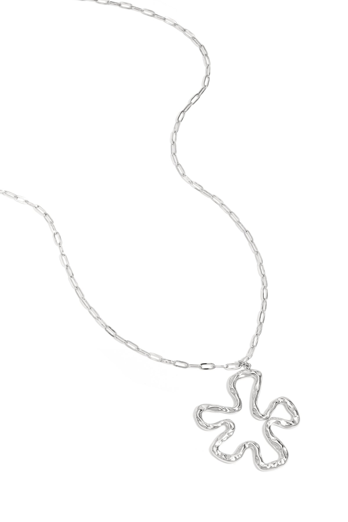 Necklace with hanging flower charm